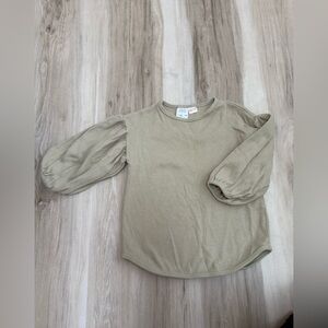 Zara toddler ribbed top with balloon sleeves